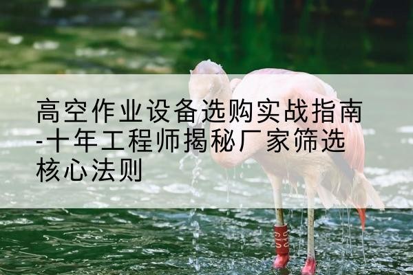 云冈剪叉式升降机厂家-高空作业设备选购实战指南-十年工程师揭秘厂家筛选核心法则